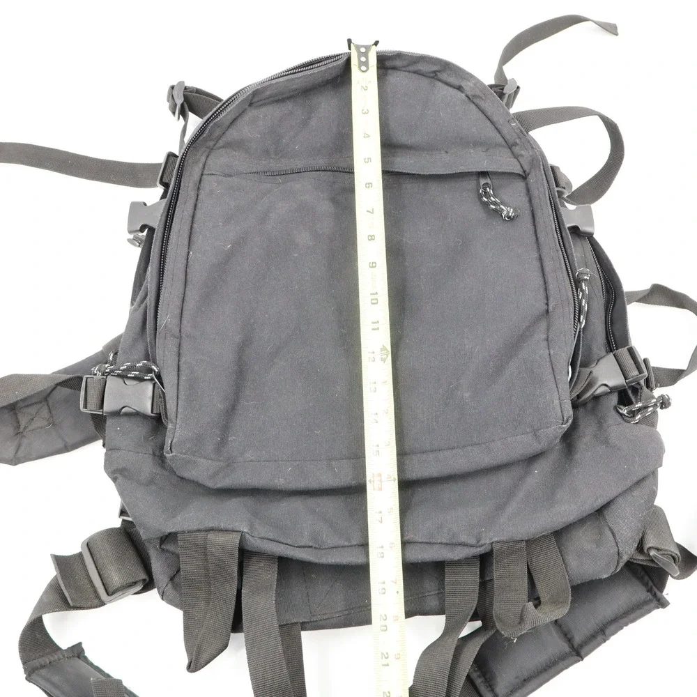 Piper Gear Tactical Backpack Unisex Large Black Canvas Rugged Gorpcore Bag‎